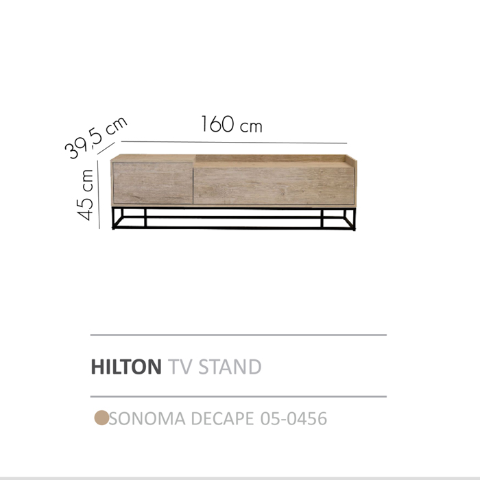 Liberta - Maison HILTON TV Stand Sonoma Decape 160x39.5x45cm 05-0456