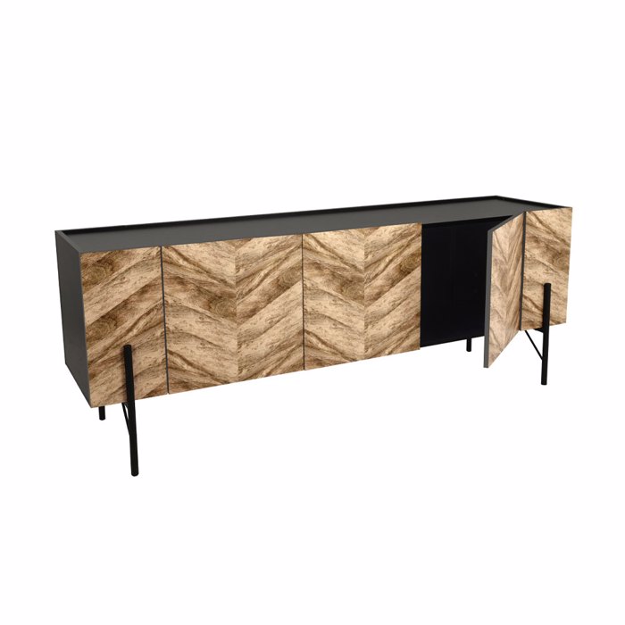 Liberta - Maison PARKE TV Stand Mavro/Fusiko me Pattern 160x43x60cm 05-0477