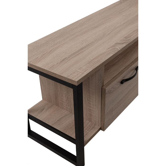 Liberta - Maison BRIDGE TV Stand Sonoma/Mavro me 3 Portakia 150x35x45cm 05-0540