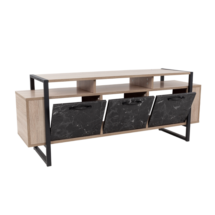 Liberta - Maison WAGON TV Stand Sonoma/Mavri Petra 150x40x60cm 05-0545