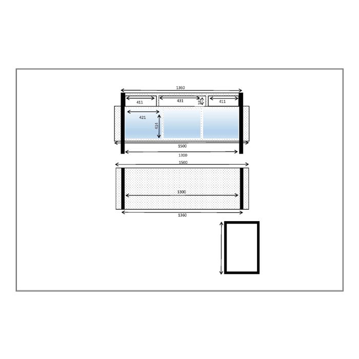 Liberta - Maison WAGON TV Stand Sonoma/Mavri Petra 150x40x60cm 05-0545