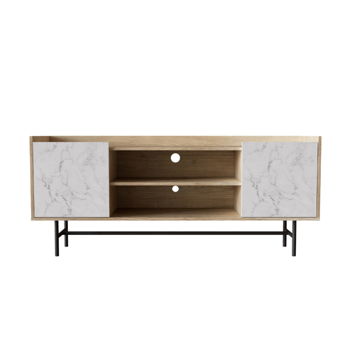 Liberta - Maison STOCKHOLM TV Stand Sonoma Decape/Lefko me opsi Marmarou 140x39.5x60cm 05-0563