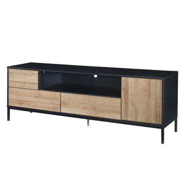 Liberta - Maison BLACKBIRD TV Stand Riviera Oak Μαύρο 160x40.5x58cm 05-0670