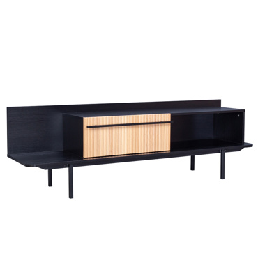 Liberta - Maison ORIGAMI TV Stand Μαύρο/Sonoma με 1 Συρτάρι 160x39.5x50cm 05-0720