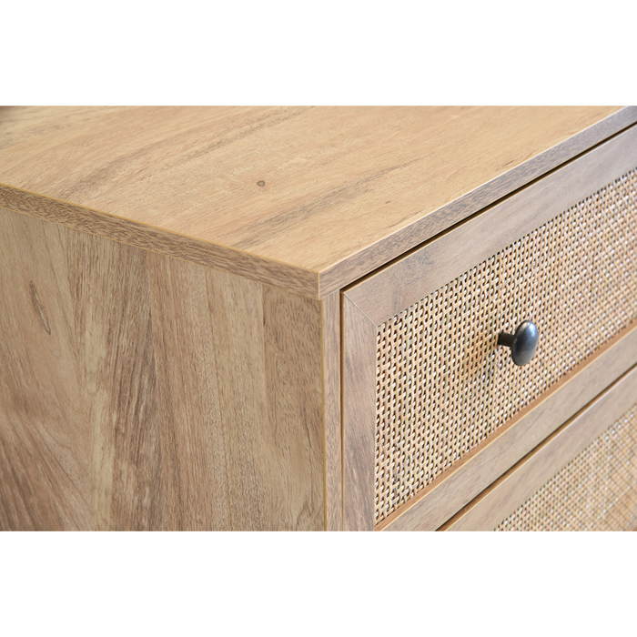 Liberta - Maison AMMOS Κομοδίνο Φυσικό με Rattan με 2 Συρτάρια 50x39x54.8cm 09-1233 Liberta - Maison AMMOS Komodino Fusiko me Rattan me 2 Surtaria 50x39x54.8cm 09-1233
