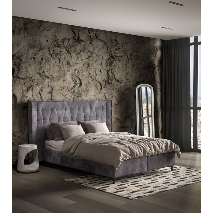 Liberta - Maison ORIGAMI Κρεβάτι με Αποθηκευτικό Χώρο Γκρι 26-902 218x222x122cm (για Στρώμα 160x200cm) 09-1768 Liberta - Maison ORIGAMI Krebati me Apothikeftiko Xoro Ggri 26-902 218x222x122cm (ga Stroma 160x200cm) 09-1768