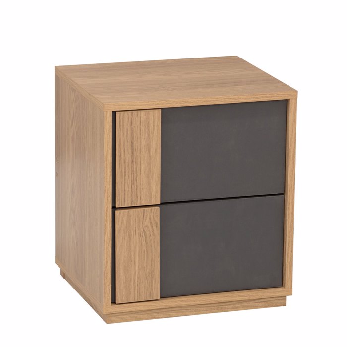 Liberta - Maison JENGA Komodino Sonoma/Ggri 40x35x45cm 09-1986