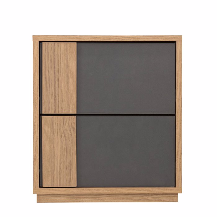 Liberta - Maison JENGA Komodino Sonoma/Ggri 40x35x45cm 09-1986