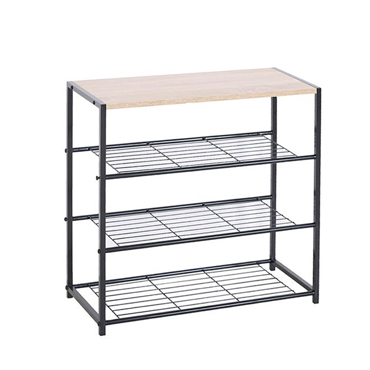 Liberta - Maison RAIL 3 Παπουτσοθήκη με 3 Ράφια Sonoma/Μαύρη 63x30x63cm 10-0014