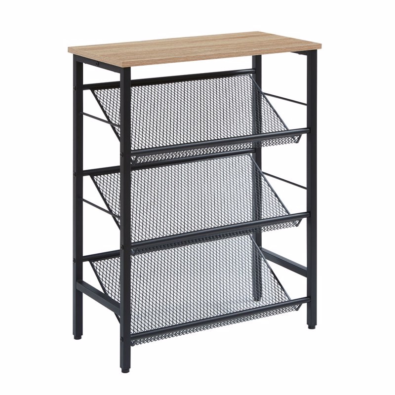 Liberta - Maison PLEXUS Παπουτσοθήκη με 3 Ράφια Καρυδί/