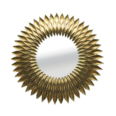 Liberta - Maison GIRASOL Καθρέπτης Τοίχου Χρυσός Antique Φ51x5.5cm 11-0285