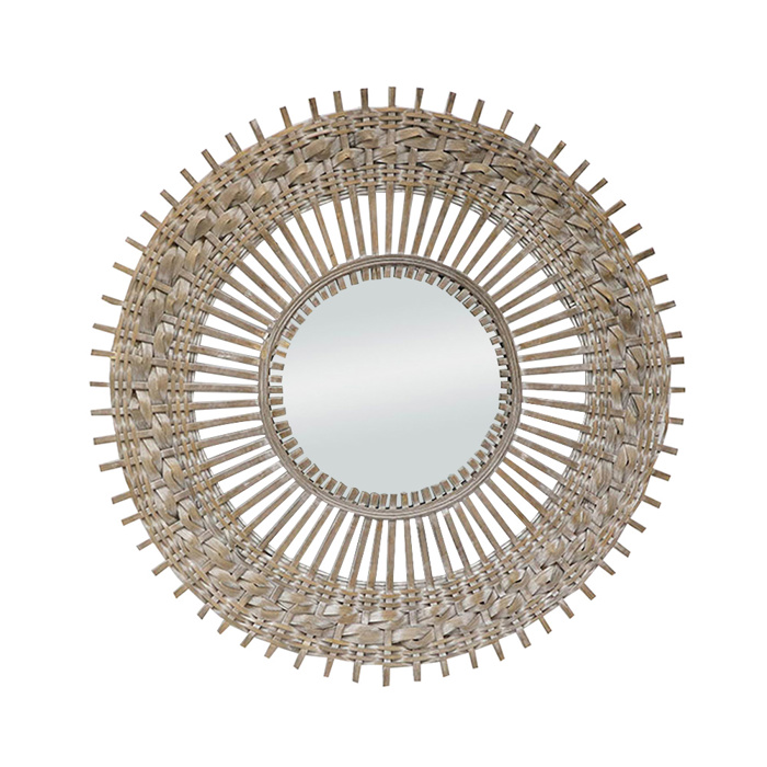 Liberta - Maison EXOTIC Καθρέπτης Τοίχου Φυσικός Φ70x2.5cm 11-0302 Liberta - Maison EXOTIC Kathreptis Toixou Fusikos F70x2.5cm 11-0302