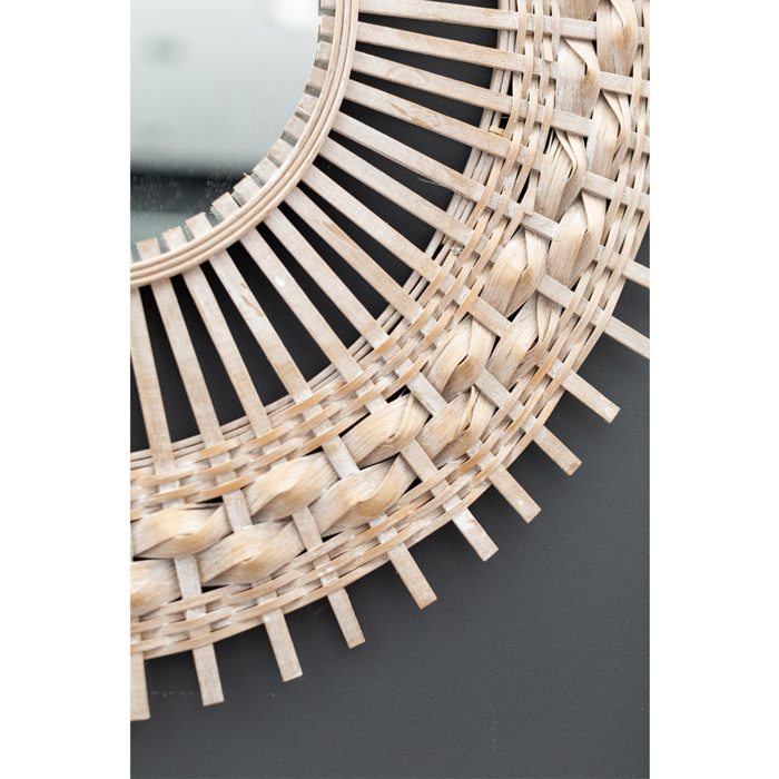 Liberta - Maison EXOTIC Καθρέπτης Τοίχου Φυσικός Φ70x2.5cm 11-0302 Liberta - Maison EXOTIC Kathreptis Toixou Fusikos F70x2.5cm 11-0302