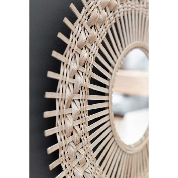 Liberta - Maison EXOTIC Καθρέπτης Τοίχου Φυσικός Φ70x2.5cm 11-0302 Liberta - Maison EXOTIC Kathreptis Toixou Fusikos F70x2.5cm 11-0302