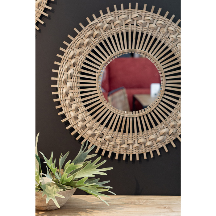 Liberta - Maison EXOTIC Καθρέπτης Τοίχου Φυσικός Φ70x2.5cm 11-0302 Liberta - Maison EXOTIC Kathreptis Toixou Fusikos F70x2.5cm 11-0302
