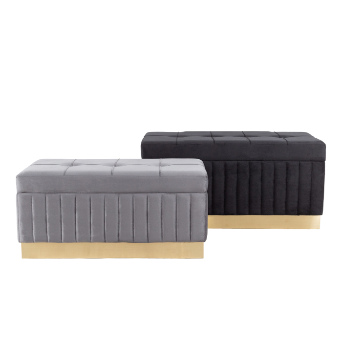 Liberta - Maison ICTUS Σετ των 2 Σκαμπό Μαύρο/Γκρι 90x42x44cm 16-0500 Liberta - Maison ICTUS Set ton 2 Skampo Mavro/Ggri 90x42x44cm 16-0500
