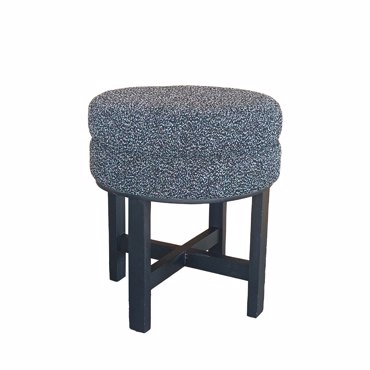 Liberta - Maison SEGU Σκαμπώ Μαύρο/Λευκό Φ42x47cm 16-0602