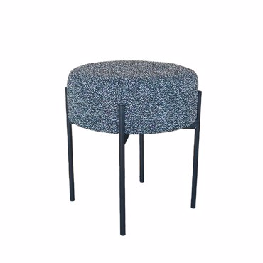 Liberta - Maison UNICO Σκαμπό Μαύρο/Λευκό 40x40x45cm 16-0611