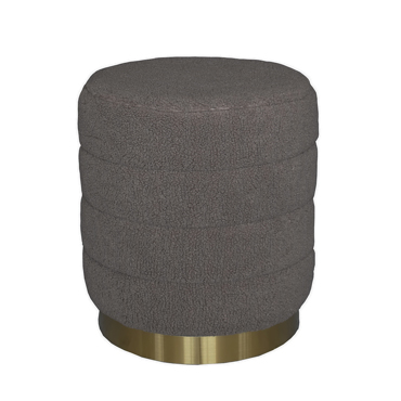 Liberta - Maison MOMO Σκαμπό Σκούρο Latte Φ40x45cm 16-0630