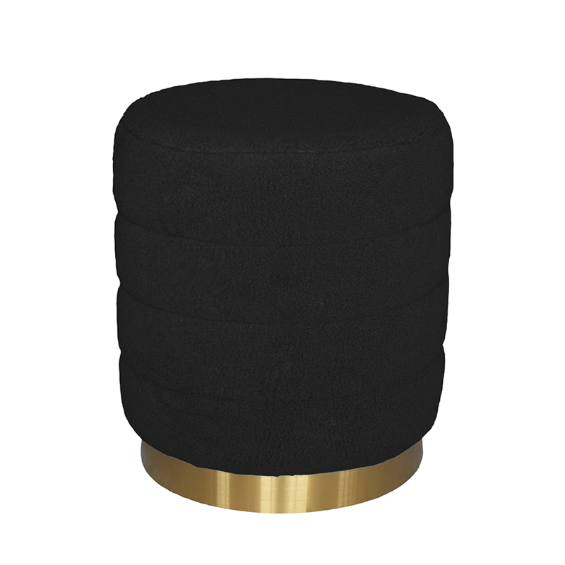 Liberta - Maison MOMO Σκαμπό Μαύρο Φ40x45cm 16-0632