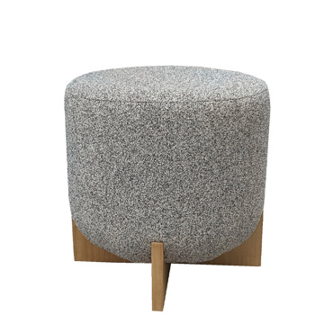 Liberta - Maison VOLCANO Σκαμπό Λευκό/Μαύρο 45x45x45cm 16-0693