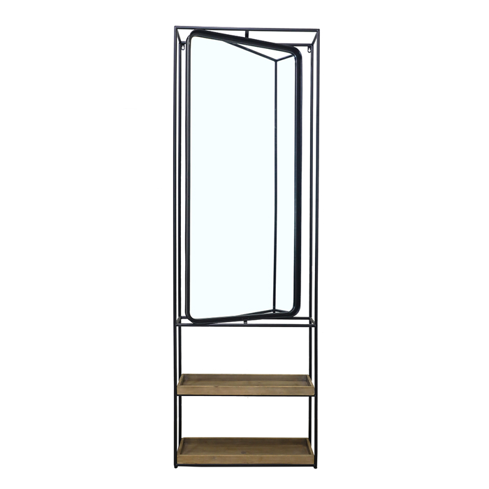 Liberta - Maison ENTRY Epiplo Eisodou me Kathrepti Mavro/Fusiko 60x17x183cm 18-0005