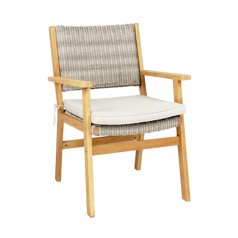 Liberta - Maison CAPRI Καρέκλα Λευκή/Γκρι 64.2x60x88.5cm 22-0096