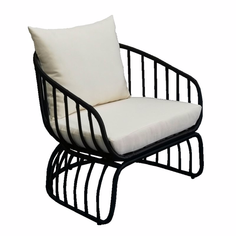 Liberta - Maison MISA Πολυθρόνα Μαύρη 78x85x75cm 22-015