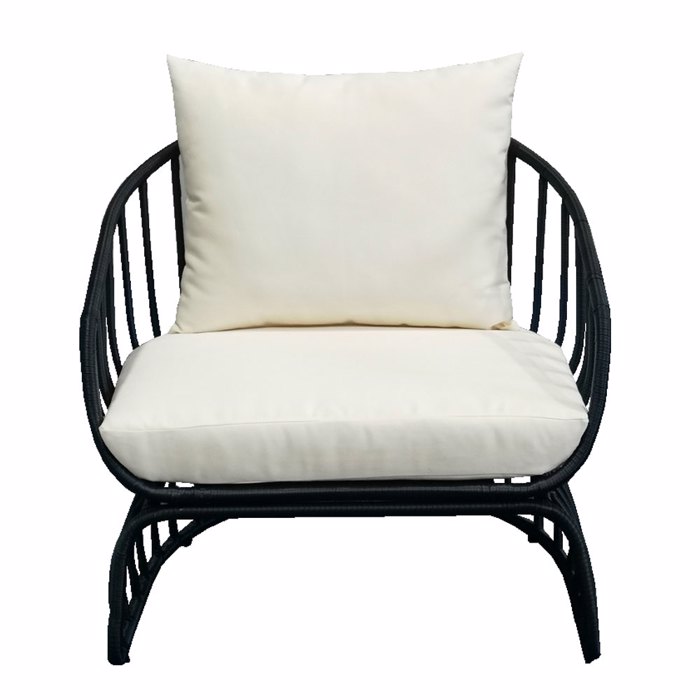 Liberta - Maison MISA Πολυθρόνα Μαύρη 78x85x75cm 22-0158 Liberta - Maison MISA Poluthrona Mavri 78x85x75cm 22-0158