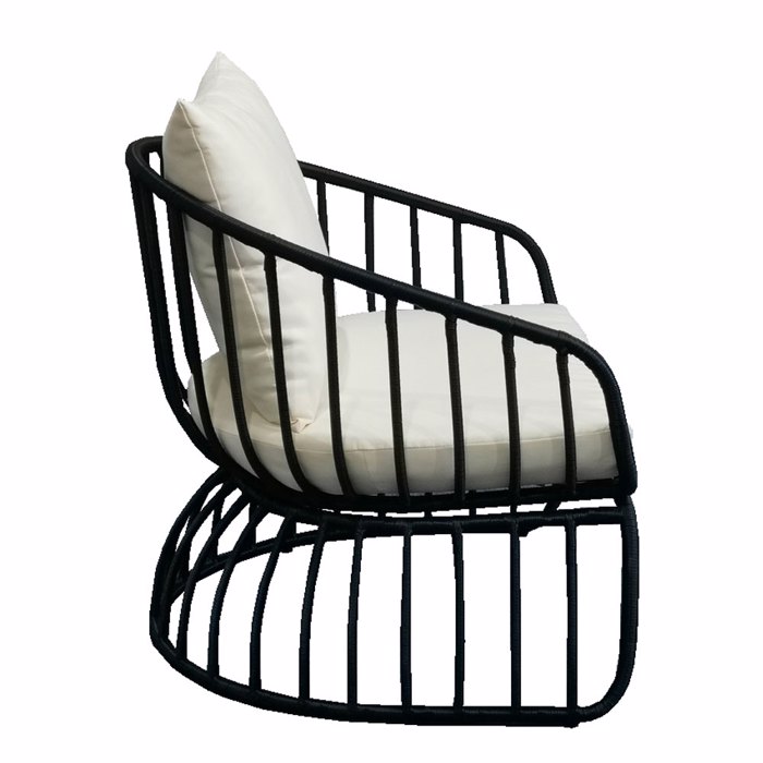 Liberta - Maison MISA Πολυθρόνα Μαύρη 78x85x75cm 22-0158 Liberta - Maison MISA Poluthrona Mavri 78x85x75cm 22-0158