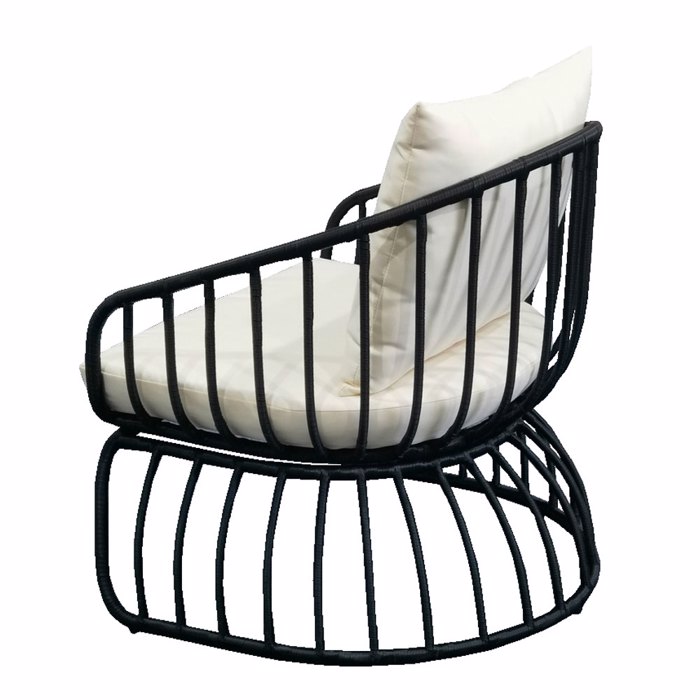 Liberta - Maison MISA Πολυθρόνα Μαύρη 78x85x75cm 22-0158 Liberta - Maison MISA Poluthrona Mavri 78x85x75cm 22-0158