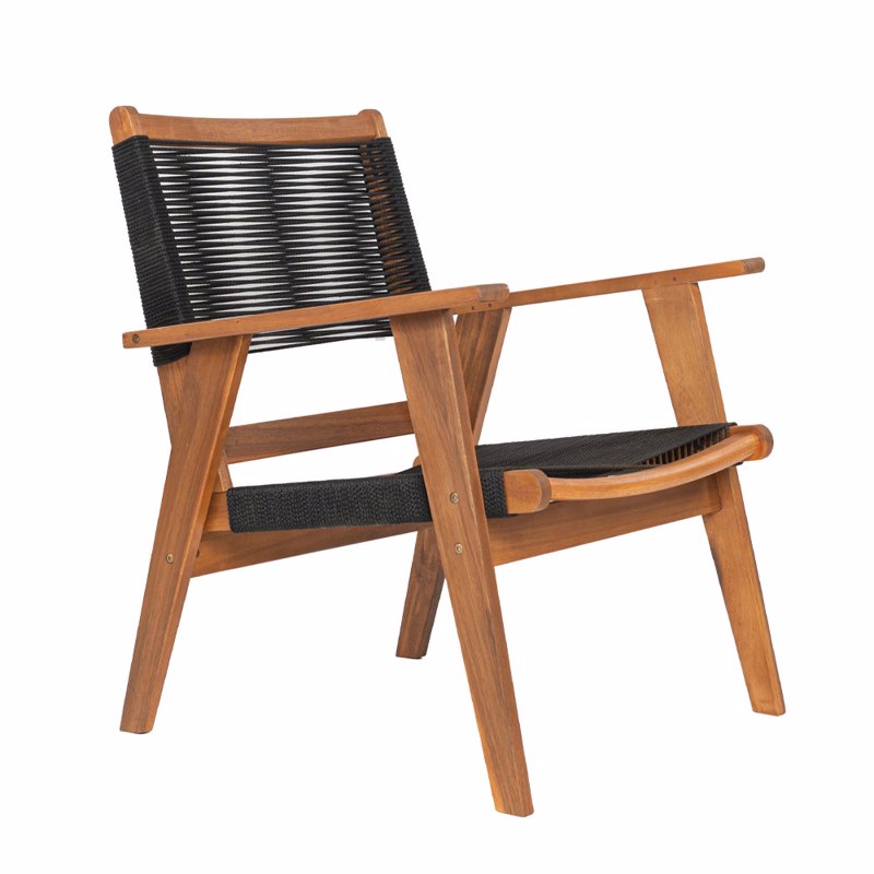 Liberta - Maison - ΣΗΜΑΝΤΙΚΟ: Σε περίπτωση διαφοράς τιμής από το κατάστημα ισχύει παντα και μόνο η τιμή του καταστήματος Liberta - Maison CAVO Πολυθρόνα Μαύρη/Φυσική 67x73x85cm