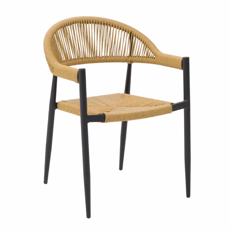 Liberta - Maison - ΣΗΜΑΝΤΙΚΟ: Σε περίπτωση διαφοράς τιμής από το κατάστημα ισχύει παντα και μόνο η τιμή του καταστήματος Liberta - Maison MEZZA LUNA Πολυθρόνα Μαύρη/Φυσική 56x5