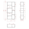 Liberta - Maison BOX Bibliothiki Sonoma/Lefki 80x30x180cm 24-0416