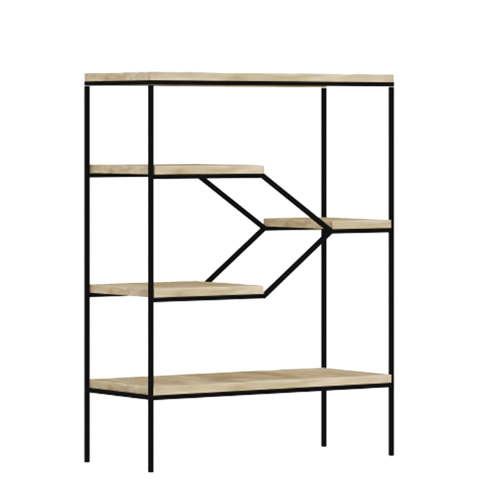 Liberta STEP Bibliothiki Sonoma/Mavri 80x30x120cm 24-0470