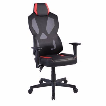 Liberta - Maison STORM Gaming Καρέκλα Γραφείου Μαύρη/Κόκκινη 50x73x135cm 25-0705