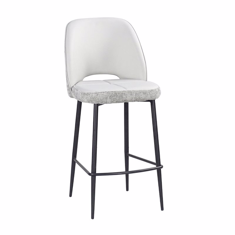 Έπιπλα σαλονιού agiovlasitishome - ΣΗΜΑΝΤΙΚΟ: Σε περίπτωση διαφοράς τιμής από το κατάστημα ισχύει παντα και μόνο η τιμή του καταστήματος Liberta - Maison BOUTON Σκαμπό Bar Γκρι Ανοιχτό 46x50x9