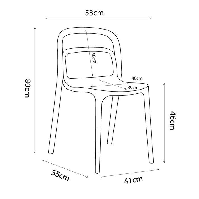 Liberta - Maison SMITH Καρέκλα Λευκή 53x41x80cm 27-0176 Liberta - Maison SMITH Karekla Lefki 53x41x80cm 27-0176