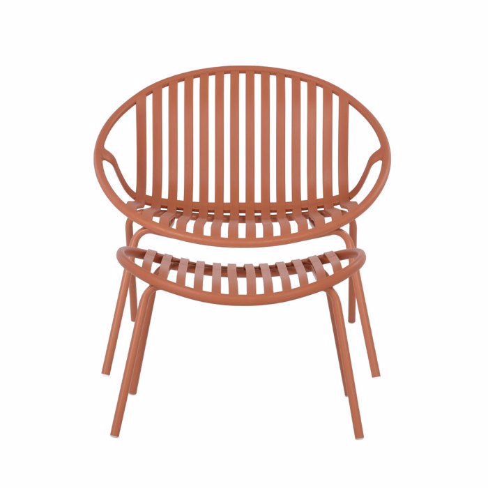 Liberta - Maison NADIN Σετ των 2 Πολυθρόνα Terracotta 79.5x70x74cm 27-0211 Liberta - Maison NADIN Set ton 2 Poluthrona Terracotta 79.5x70x74cm 27-0211