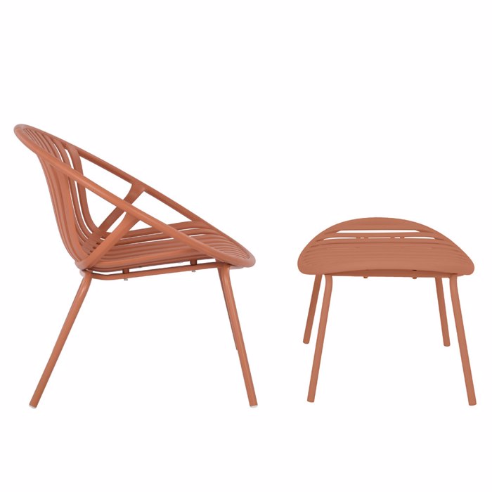 Liberta - Maison NADIN Σετ των 2 Πολυθρόνα Terracotta 79.5x70x74cm 27-0211 Liberta - Maison NADIN Set ton 2 Poluthrona Terracotta 79.5x70x74cm 27-0211