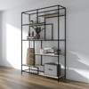 Liberta - Maison LOOK Bibliothiki Mavri/Sonoma 140x40.4x201.5cm 28-0134