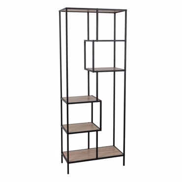 Liberta - Maison PLEGMA Βιβλιοθήκη Sonoma/Μαύρη 69x33x180.5cm 28-0182