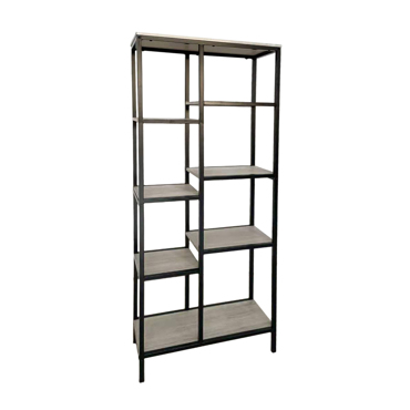 Liberta - Maison FILE Βιβλιοθήκη Ψηλή Sonoma/Μαύρη 70x30x178cm 28-0196