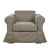 Liberta - Maison ASHLEY Poluthrona me Aposuromeno Kalumma Kafe Anoixto 97x85x95cm 71-0018