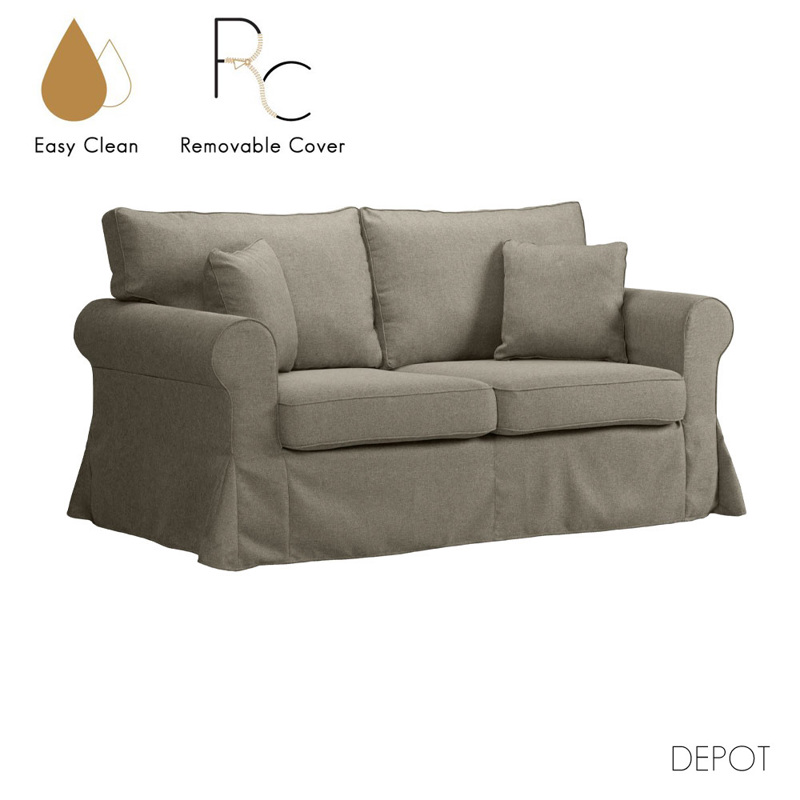 Liberta - Maison - ΣΗΜΑΝΤΙΚΟ: Σε περίπτωση διαφοράς τιμής από το κατάστημα ισχύει παντα και μόνο η τιμή του καταστήματος Liberta - Maison ASHLEY Διθέσιος Καναπές Καφέ Ανοιχτός