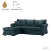 Liberta - Maison ASHLEY Kanapes Ble Aristeri Gnia me Aposuromeno Kalumma 236x171x91cm 71-0056