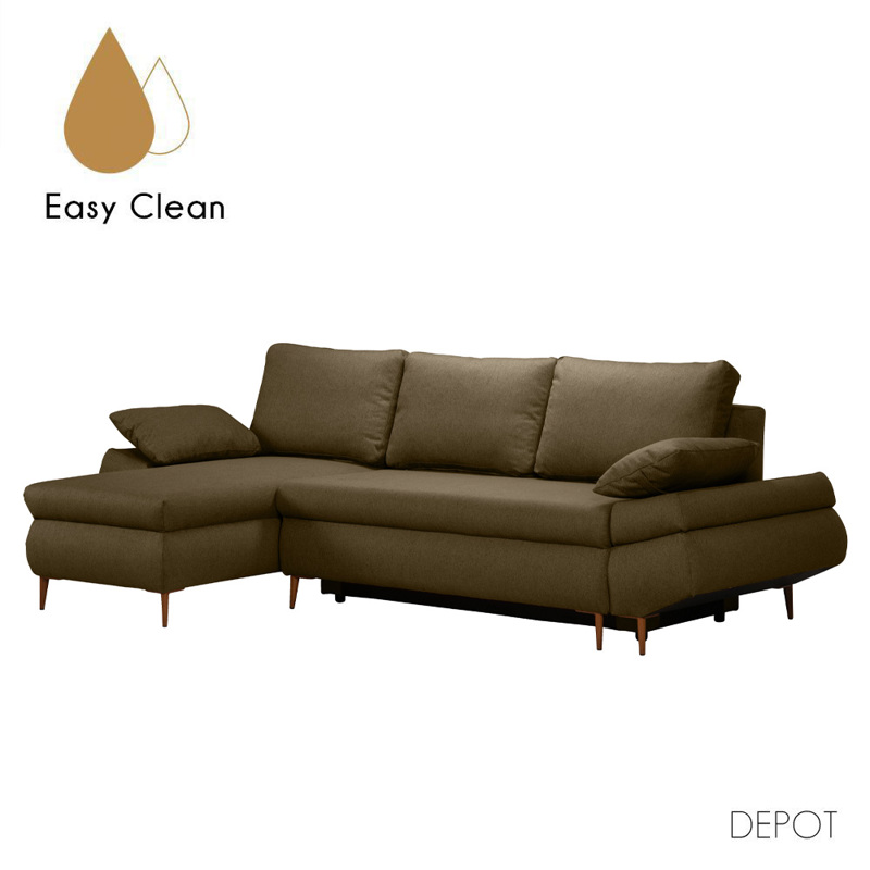 Έπιπλα σαλονιού agiovlasitishome - ΣΗΜΑΝΤΙΚΟ: Σε περίπτωση διαφοράς τιμής από το κατάστημα ισχύει παντα και μόνο η τιμή του καταστήματος Liberta - Maison JACOB Καναπές-Κρεβάτι Καφέ με Αριστερή