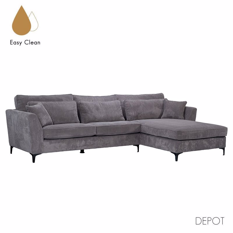 Liberta - Maison - ΣΗΜΑΝΤΙΚΟ: Σε περίπτωση διαφοράς τιμής από το κατάστημα ισχύει παντα και μόνο η τιμή του καταστήματος Liberta - Maison FOREVER Καναπές Γκρι Δεξιά Γωνία 316x1