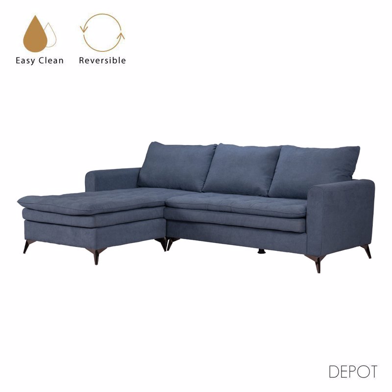 Έπιπλα σαλονιού agiovlasitishome - ΣΗΜΑΝΤΙΚΟ: Σε περίπτωση διαφοράς τιμής από το κατάστημα ισχύει παντα και μόνο η τιμή του καταστήματος Liberta - Maison SCANDALO Καναπές Μπλε με Αναστρέψιμη Γ