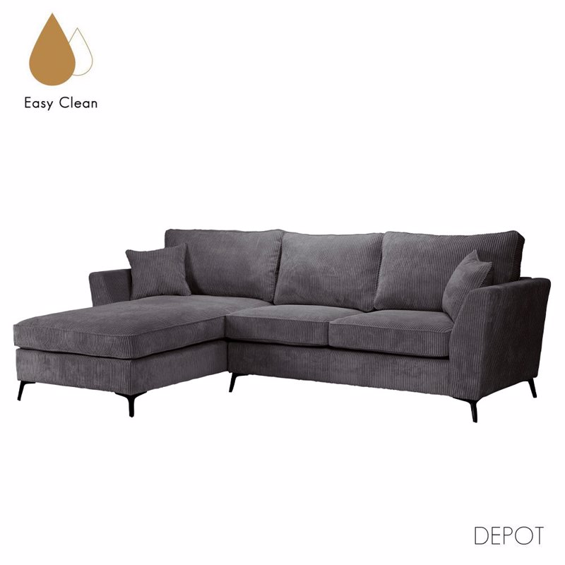 Έπιπλα σαλονιού agiovlasitishome - ΣΗΜΑΝΤΙΚΟ: Σε περίπτωση διαφοράς τιμής από το κατάστημα ισχύει παντα και μόνο η τιμή του καταστήματος Liberta - Maison BOEL Καναπές Γωνία Αριστερή Γκρι 280x1